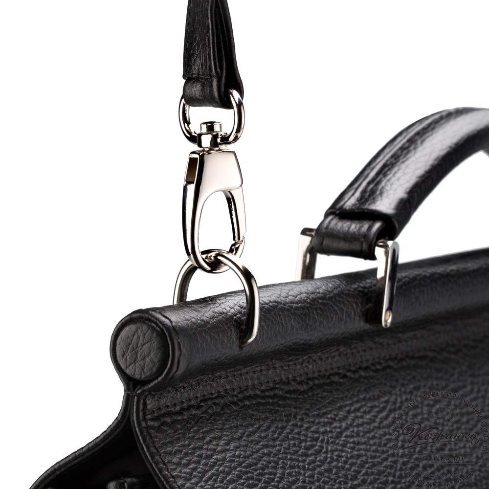 Кожаный портфель "Руби" (чёрный)